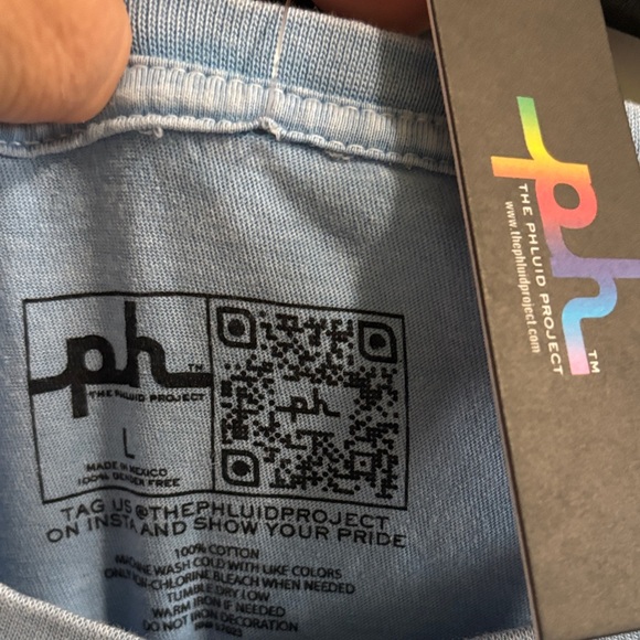 The Phluid Project Light Blue Tee - Picture 3 of 5